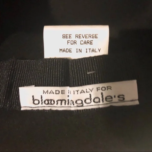 Vintage Bloomingdales Black 100% Wool Wide Brim Hat - Picture 7 of 9